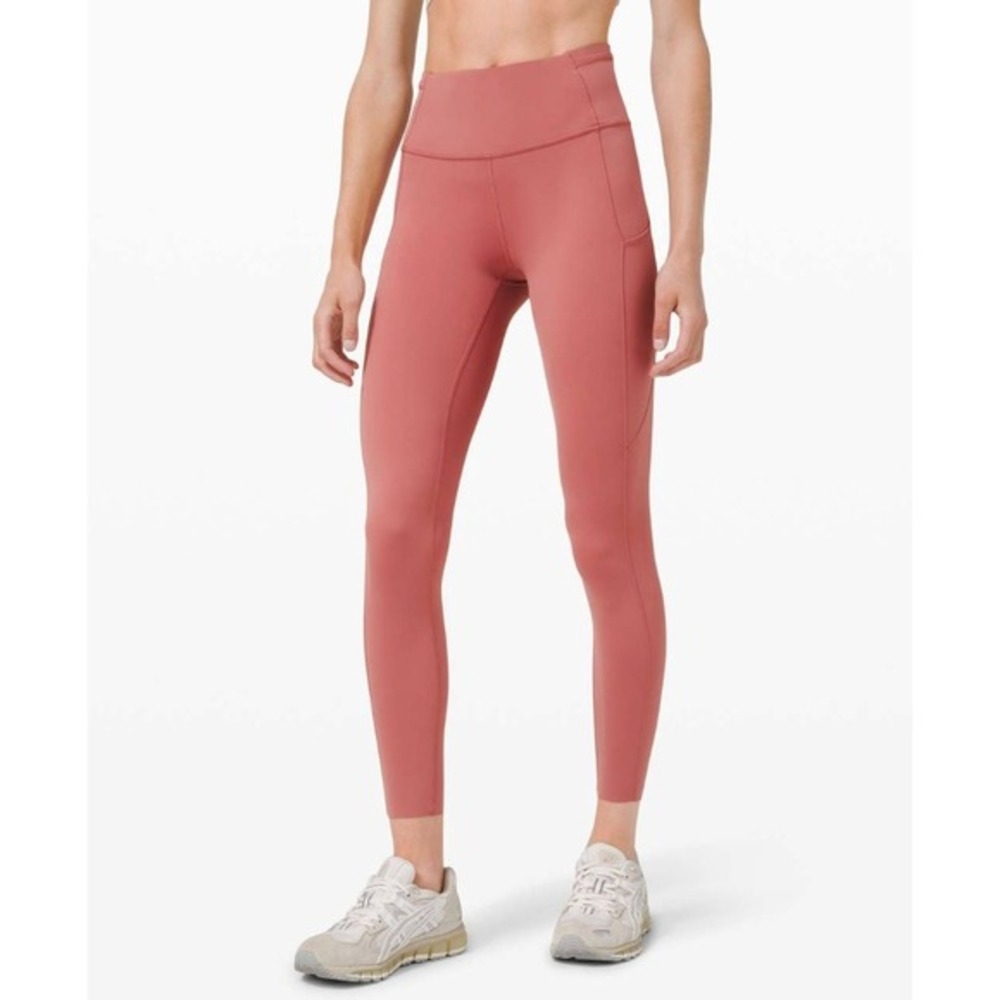 Lululemon Fast and Free High Rise Tight 25" *Cool Cherry Tint - Picture 1 of 6